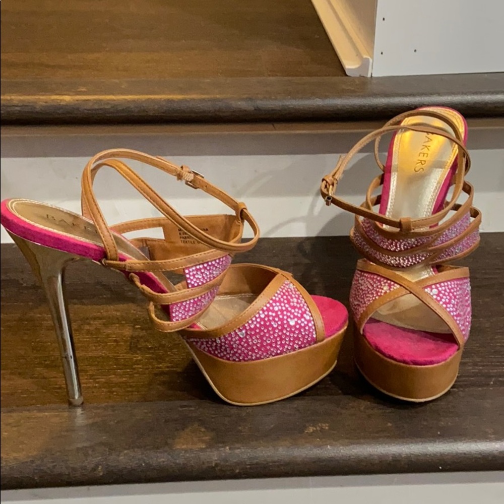 Bakers Pink and Tan Heels